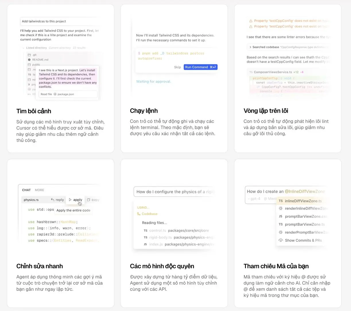 Tính năng của Cursor AI Pro 2